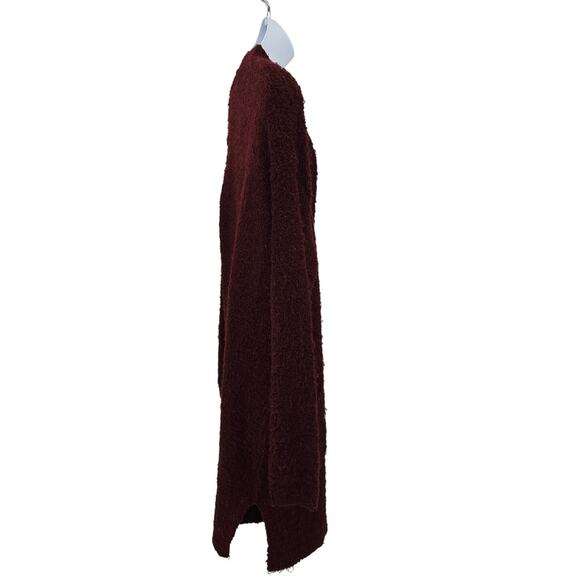 Ava & Viv Maroon Pocket Cardigan Boucle Knit Sweater Womens Plus 0X Long Sleeve - Picture 5 of 5